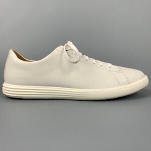COLE HAAN Size 7.5 Light Gray Leather Low Top Sneakers